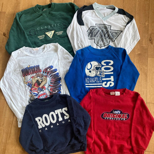 thrifted sweatshirts                           10kg                                                           500/- per kg